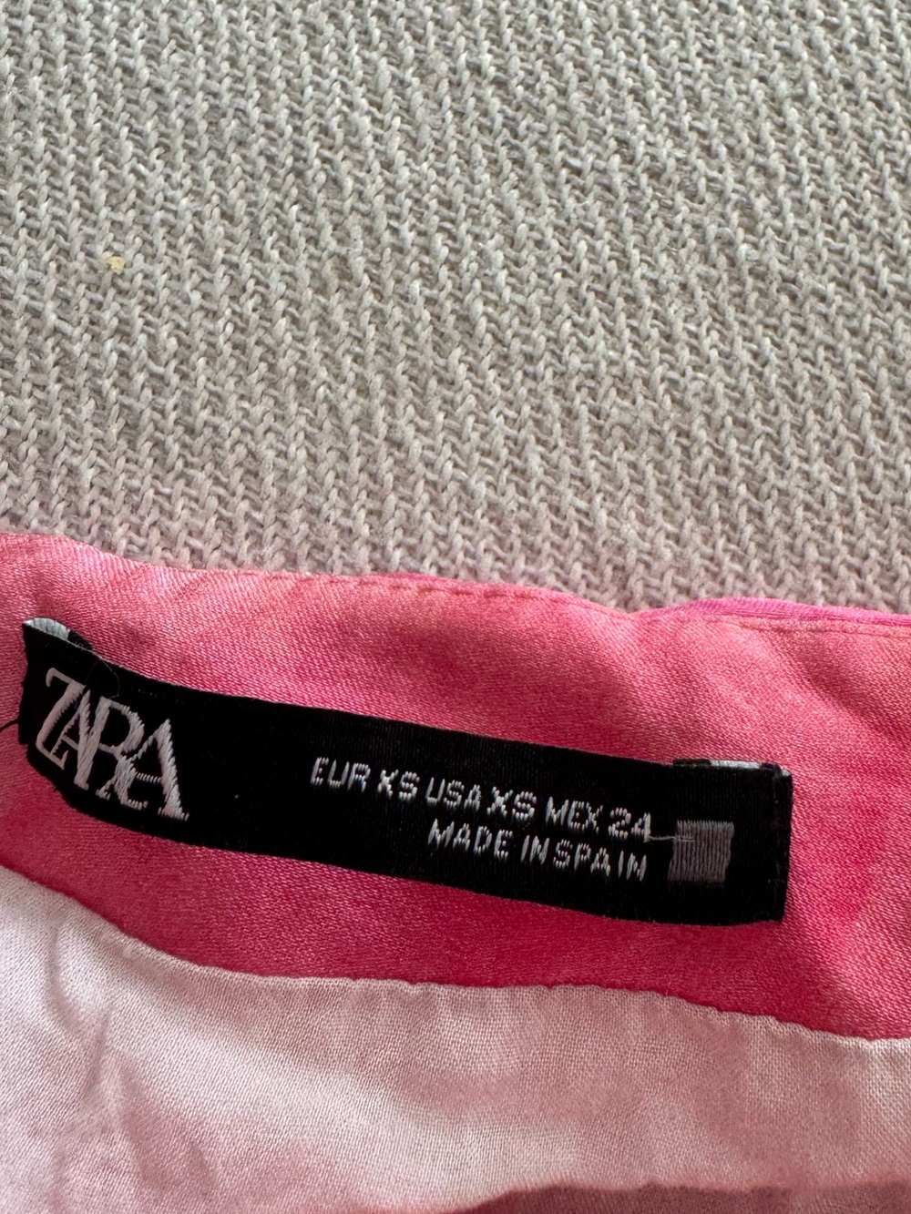 Zara Pink to Coral Ombre Midi Skirt with Side Ruching - Picture 4 of 4